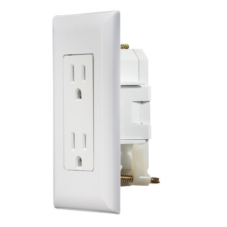 RV DESIGNER RV Designer S811 Dual AC Self-Contained Outlet With Cover-Plate - White S811